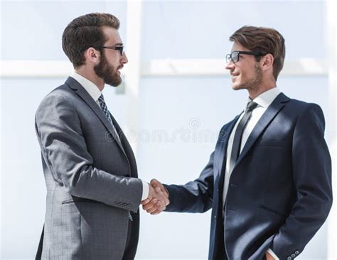 Two Business People Shaking Hands Stock Image Image Of Handshaking