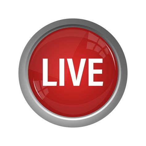 Premium Vector Red Live Button On White Background 3d Illustration