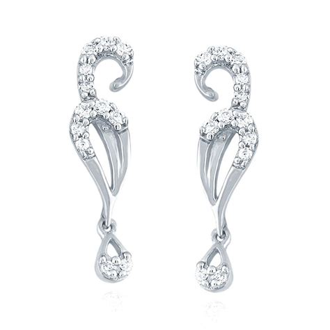 Giantti White Gold 10kt14kt Diamond Womens Drop And Dangle Earring