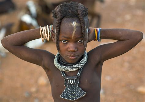 Young Himba Girl With Ethnic Hairstyle Epupa Namibia Flickr