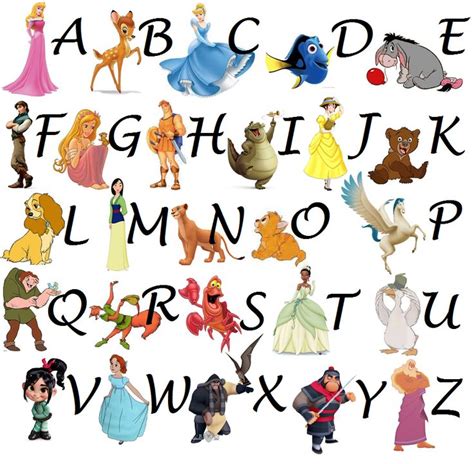 Disney A Z Disney Diy Disney Alphabet Arts And Crafts