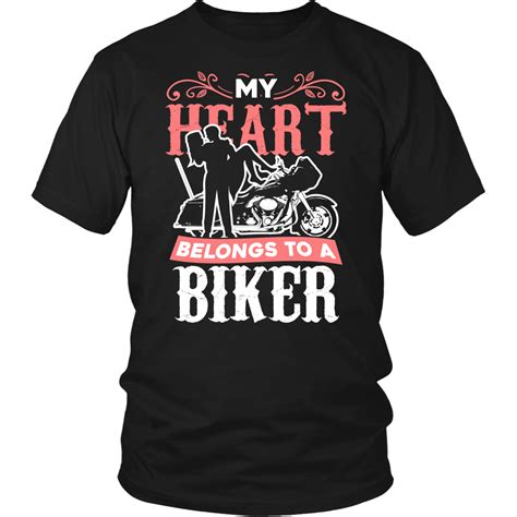 My Heart Belongs To A Biker Shirts Mens Tops Funny Tshirts