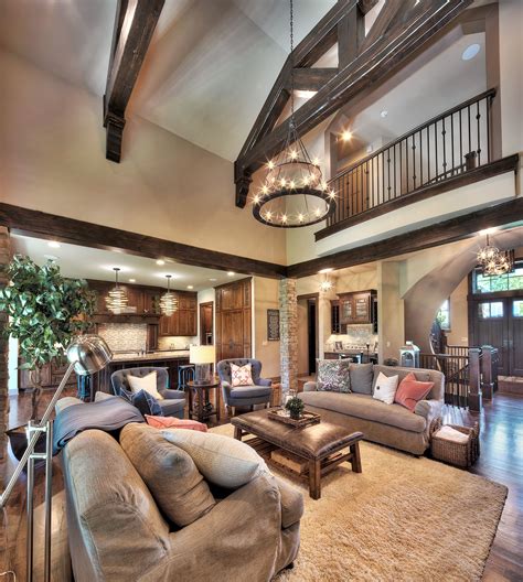Great Room Tall Ceiling Living Room Living Room Decor Rustic Modern