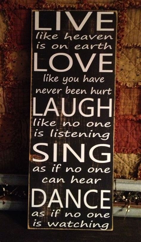 Live Love Laugh Sing Dance Wooden Plaque Sign Plaque Sign Wooden
