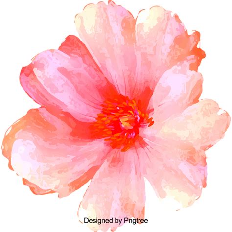 Cartoon Beautiful Hand Painted Water Color Flowers, Cartoon, Beautiful, Hand Painted PNG and ...