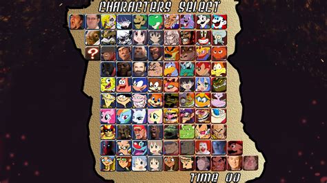 Youtube Poop Fighting Game Character Select Screen By Gamingfan1997 On