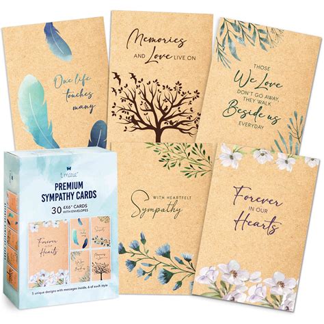 Buy T Marie 30 Sympathy Cards Assortment Box With Envelopes 4x6