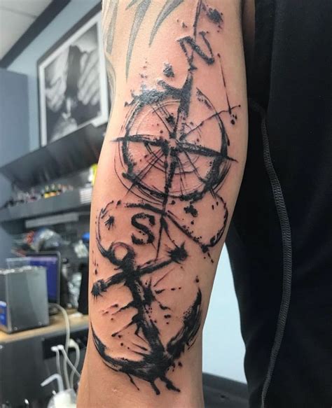 Anchor And Compass Tattoo For Guys Tattoo Sleeve Designs