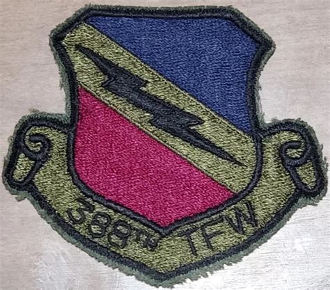 Usaf Air Force Military Patch 388th Tfw Tactical Fighter Wing Subdued