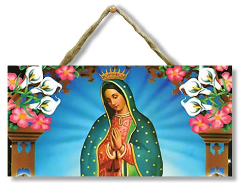 Buy Virgen De Guadalupe Wood Sign Reina De Mexico 4 X 8 Cuadro De