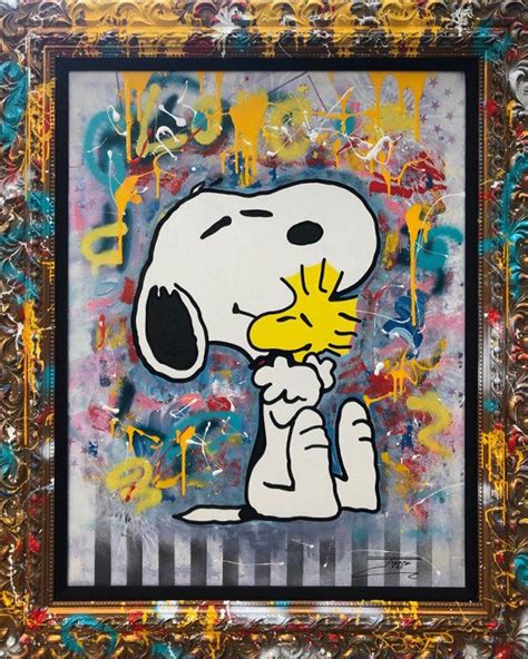 Snoopy Day 2019 42x34 Original Painting By Jozza Acrylic On Canvas