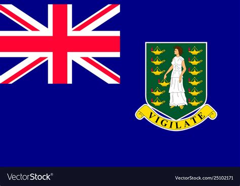 national flag british virgin islands royalty free vector