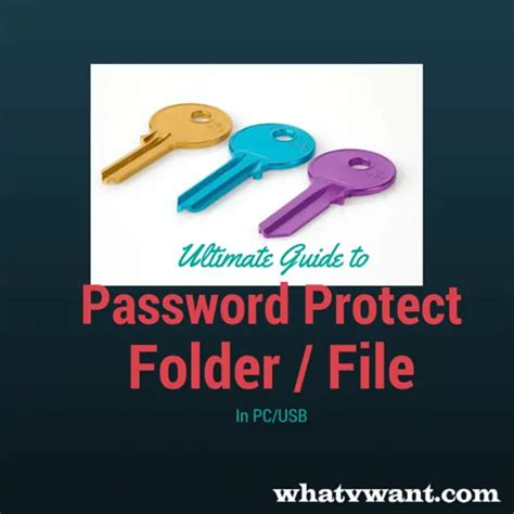 Ultimate Guide To Password Protect Folder File In PC Usb