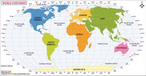 Countries In Different Continents List Of Continents Countries In