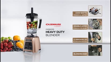 Cleaning the blender after usage is a simple task that one can ever do. Olsenmark Heavy Duty Blender | 1500W Super Blender - YouTube