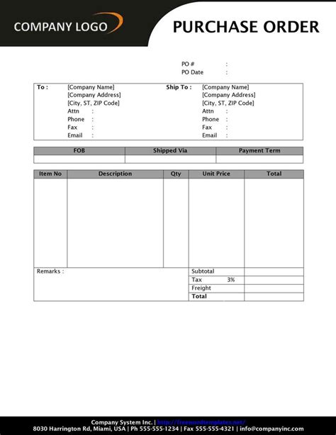 purchase order form templates  mac google search
