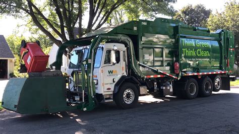 Waste Management Pete Mcneilus Curotto Can Garbage Truck Youtube