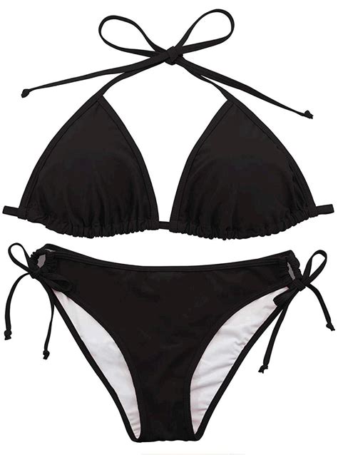 Charli Noir Velvet Bikini Set Blackbikini Trianglebikini Hot Sex Picture