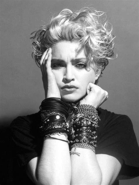 Madonna 80s Lucky Star Material Girls Strike A Pose Love Her Statue Poses Black And White