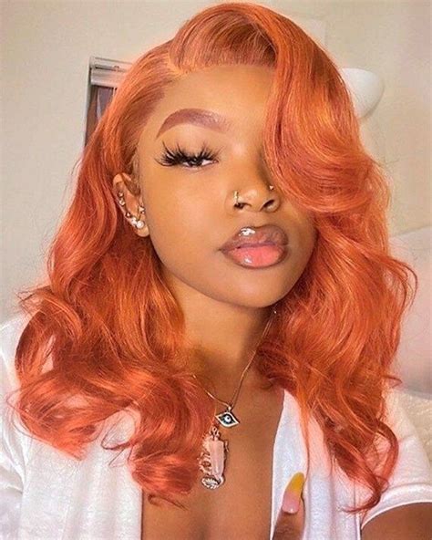 Orange Lace Wig Short Orange Wigginger Copper Wigbob Orange Wigs