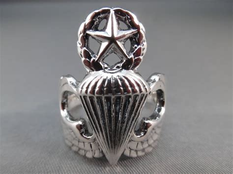 Army Airborne Master Parachutist Jump Wing Badge Ring Etsy