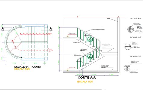 Staircase Detail In Autocad Dwg Files Cadbull