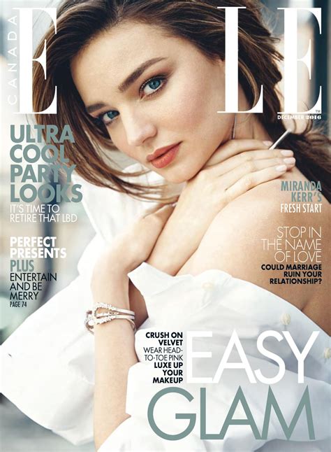 Miranda Kerr Elle Magazine Canada December 2016 Issue • Celebmafia