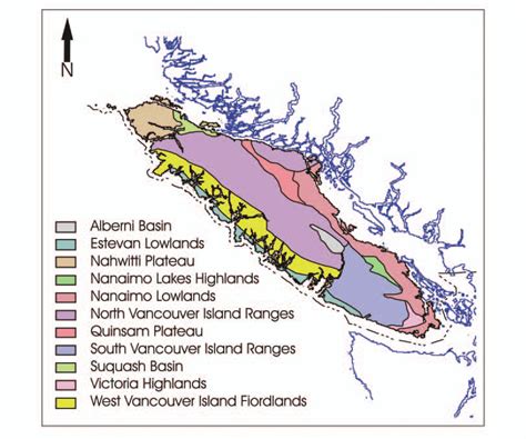 The Physiographic Regions Of Vancouver Island Yorath And Nasmith