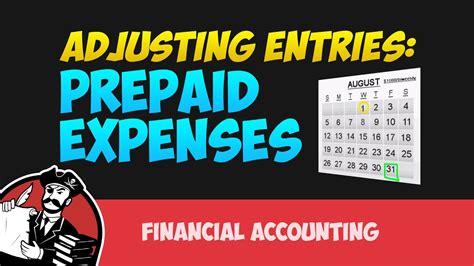 In business terms, a prepaid expense is money you pay in the present for services or products that will be used in the future. Adjusting Entries for Prepaid Expenses (Financial ...