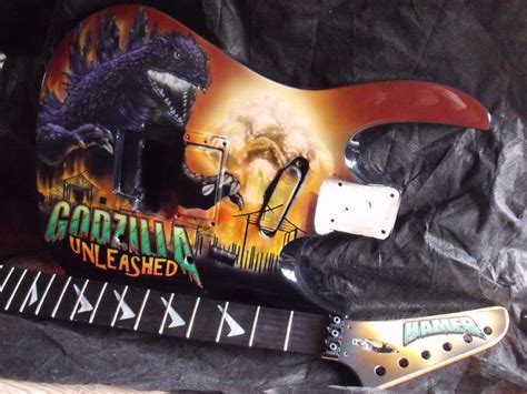 Godzilla Guitar Guitar Art Guitar Finishing