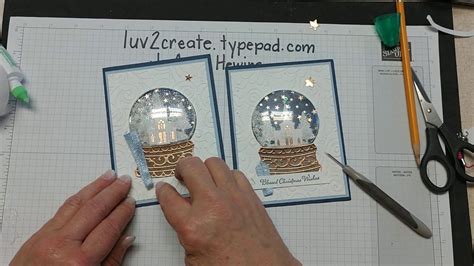 How To Make A Snow Globe Card Using Stampin Up Supplies Christmas