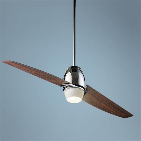 Indoors or out, the streamlined look of contemporary ceiling fans adds a sense of speed to the modern decor while also accomplishing the task of facilitating a cool breeze. 54" Muse Chrome Ceiling Fan - | Ceiling fan, Contemporary ...