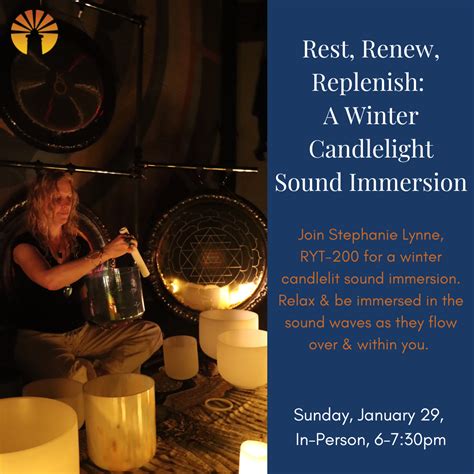 lighthouse yoga center rest renew replenish a winter candlelight sound immersion