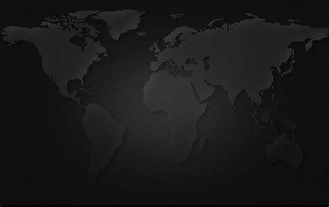 World Map Black Background