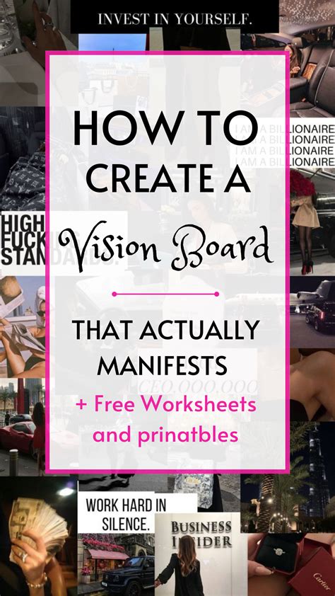 How To Create A Vision Board That Actually Includes Free Worksheets And