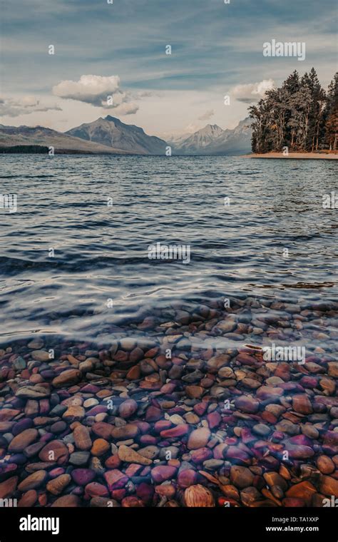 Colorful Pebbles Of Lake Mcdonald In Glacier National Park Montana