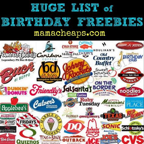Check spelling or type a new query. MamaCheaps.com: Birthday Freebies: HUGE List of Free Stuff ...