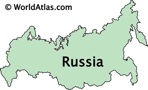 Blank Physical Map Of Russia