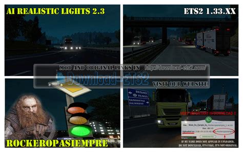 Ai Realistic Lights V 23 For Ets2 133xx Ets2 Mods Euro Truck