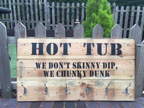 Deluxe Hot Tub Sign Extra Large Chunky Reclaimed Timber Etsy