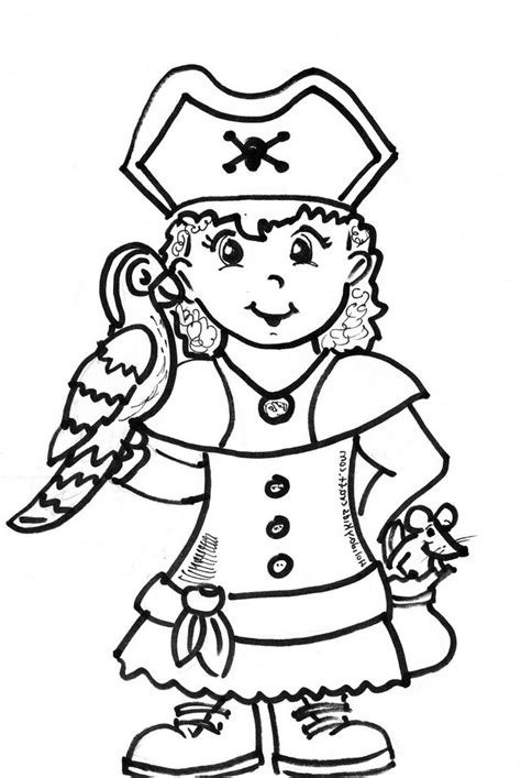 Pirate boy with treasure chest. Girl Pirate Coloring Pages at GetColorings.com | Free ...