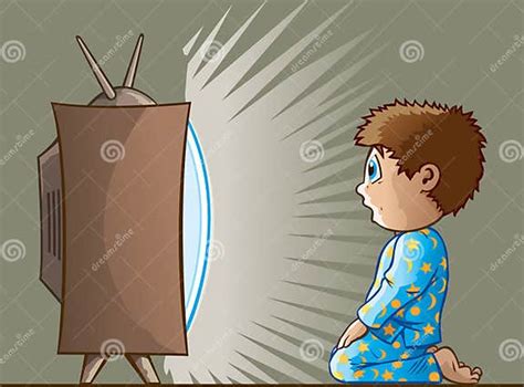 Boy Watching Tv Stock Vector Illustration Of Child Show 36529677
