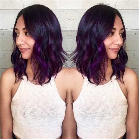 41 Bold And Trendy Dark Purple Hair Color Ideas Stayglam Dark Purple Hair Dark Purple Hair