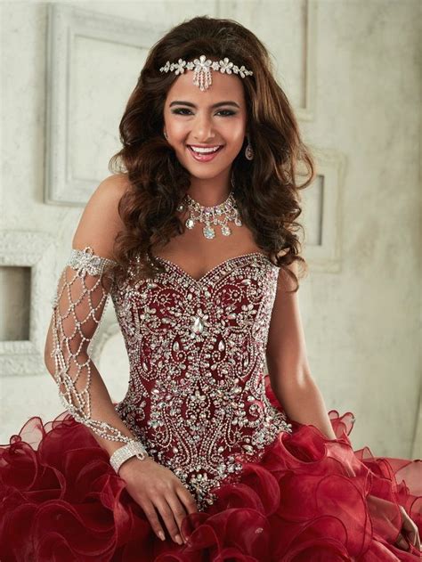 Ruffled Strapless Quinceanera Dress By House Of Wu 26833 Quinceanera Dresses Ball Gowns