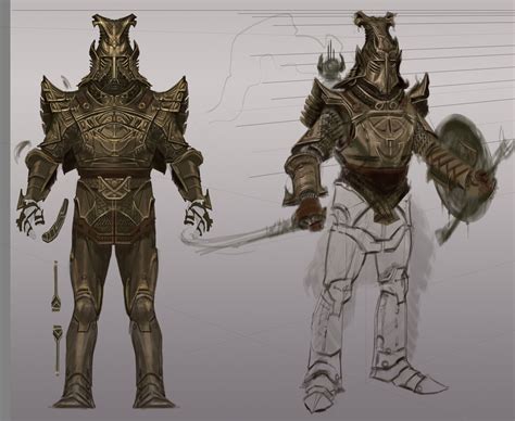 Concept Art Of Dwarven Armor Pre Release Skyrim
