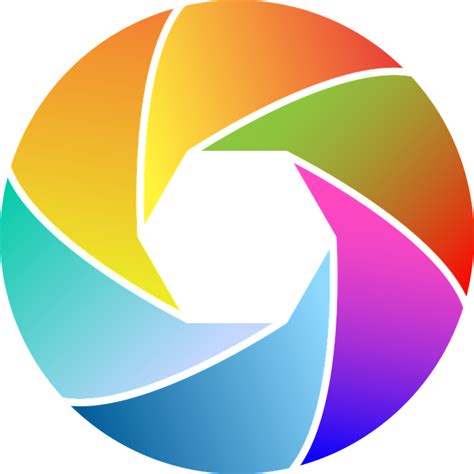 Rosa logotyper är kraftfulla och energiska. Appareil Photo Coloré Diaphragme · Images vectorielles ...