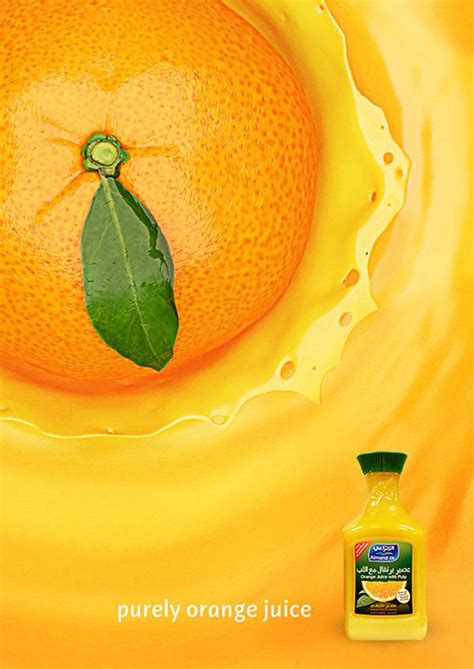 Purely Orange On Behance Creative Ads Juice Ad Beverage Poster