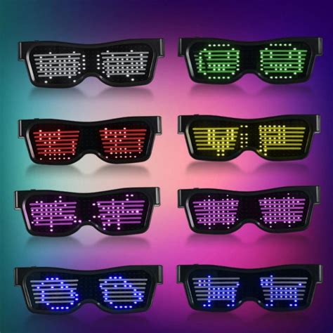 Led Customizable Bluetooth Glasses For Party App Control Led Display Smart Glasses Party