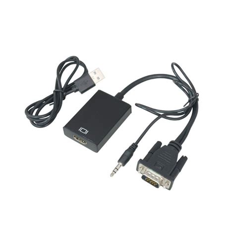 VGA Male To Female Computer Connected To TV With Audio Connector How to