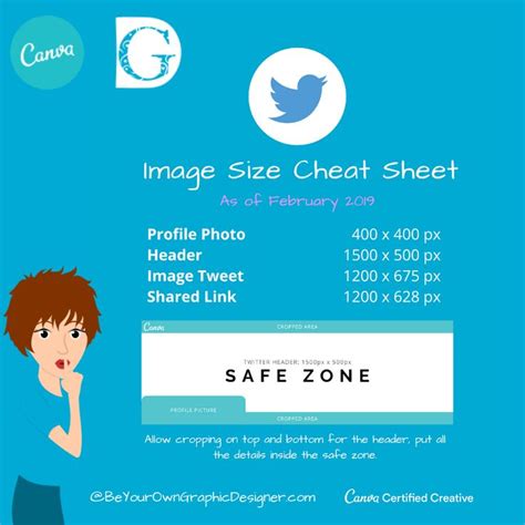 Todays Image Size Cheat Sheet Is For Twitter Images Getting The